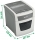 Distrugator documente automat Leitz IQ Small Office, P4, cross-cut (confeti), 50 coli, cos 20l, alb-gri